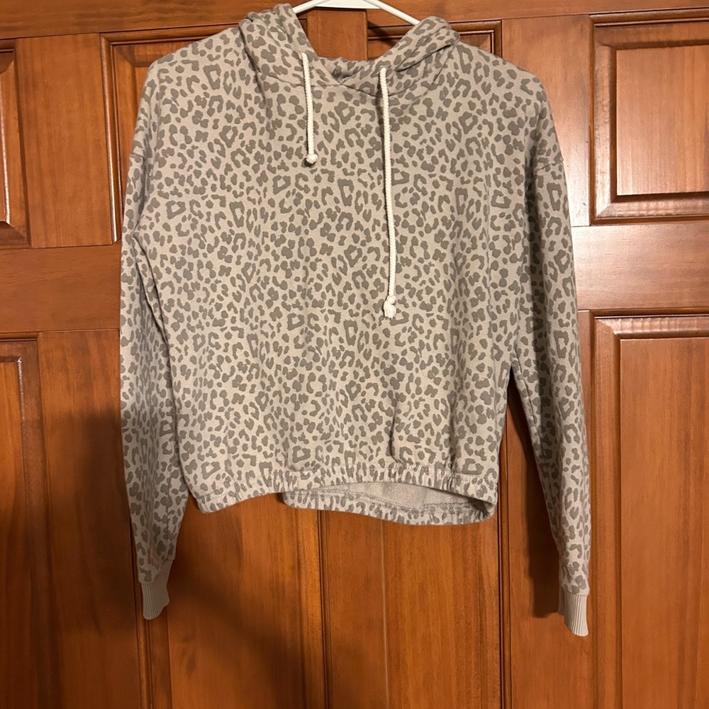 American Eagle Outfitters Leopard Print Hoodie